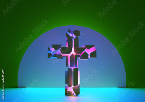 An abstraction with a cross...