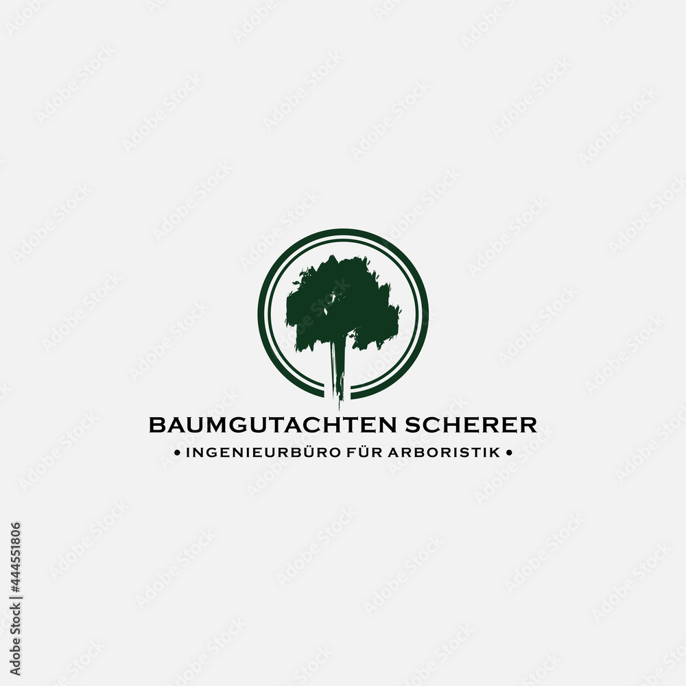Fototapeta premium simple tree logo design template