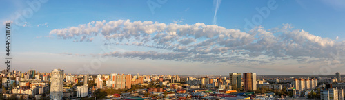 Morning panorama of the city of Perm