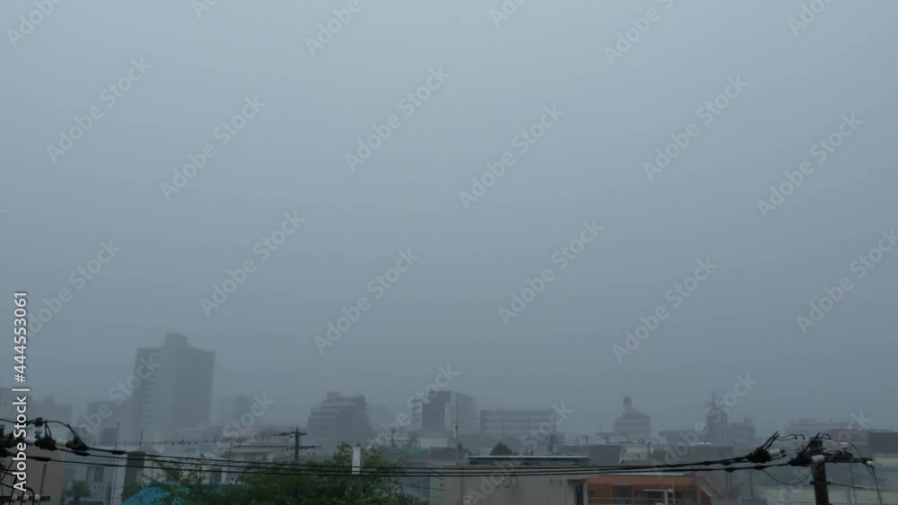 ゲリラ豪雨　タイムラプス　2021年7月