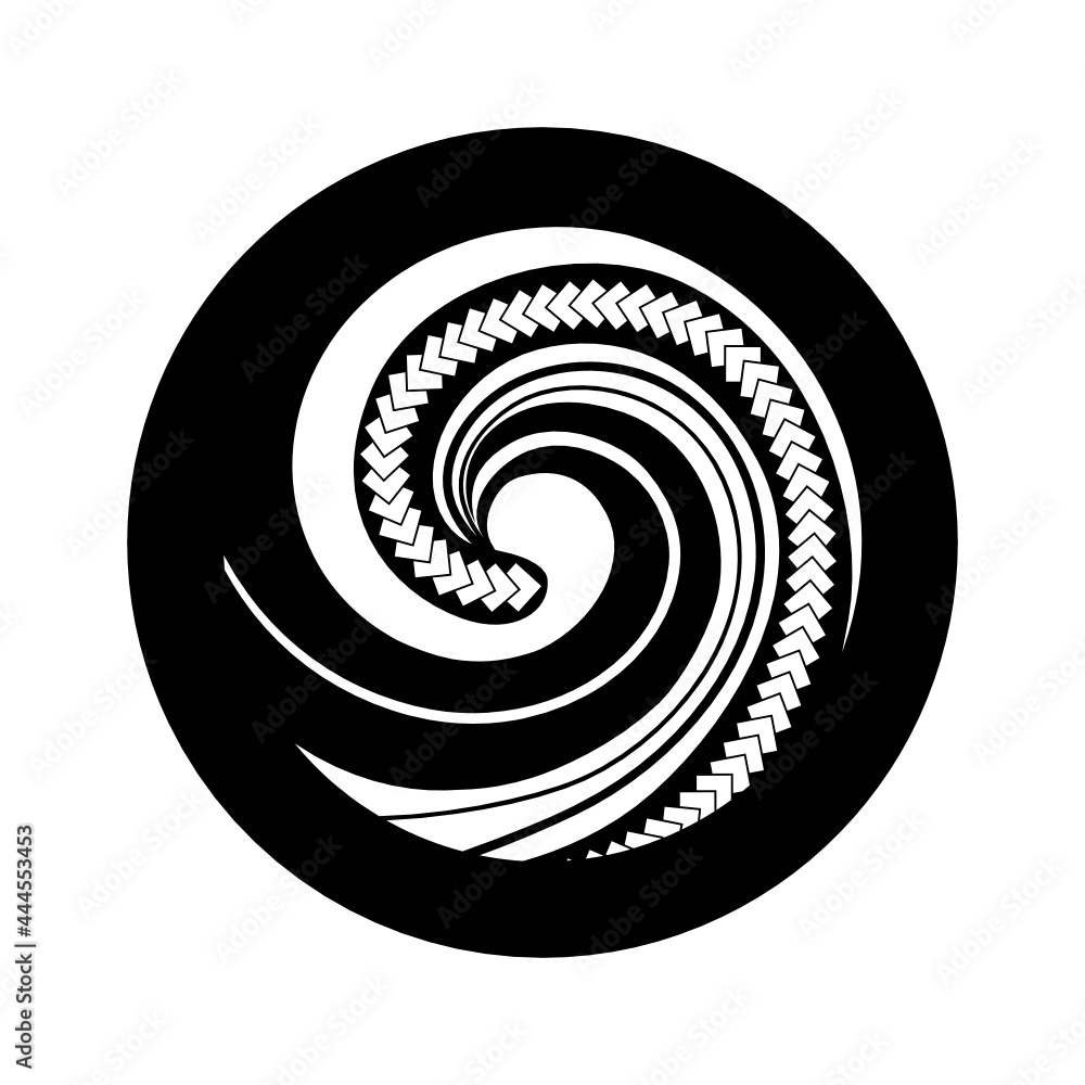Koru. Maori symbol is a spiral shape based on silver fern frond Koru. Maori symbol is a spiral shape based on silver fern frond