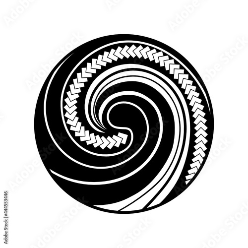 Koru. Maori symbol is a spiral shape based on silver fern frond