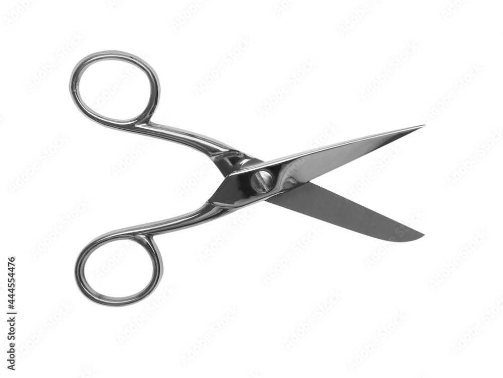 Sewing scissors isolated on white, top view Sewing scissors isolated on white, top view