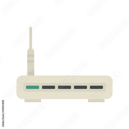 Router icon flat isolated vector