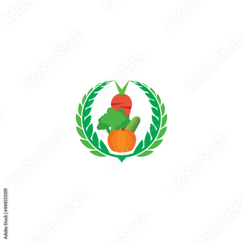 modern vegetable logo design