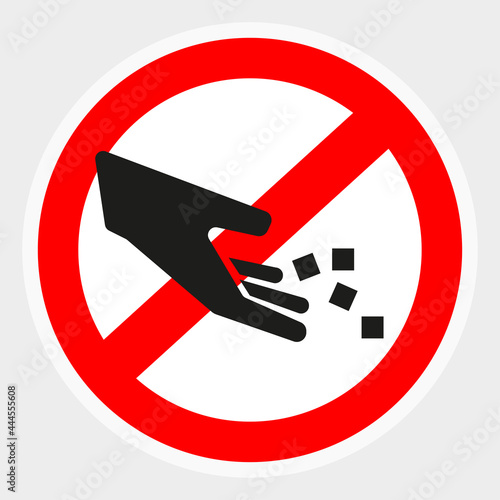 Stop do not feed the animals Beware, caution sign No feeds animal on street or city symbol signs. Vector illustration.