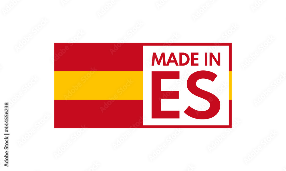 made in spain, vector emblem with spanish flag made in spain, vector emblem with spanish flag