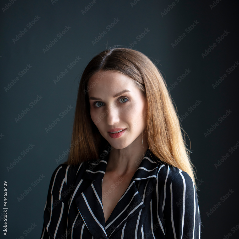 Portrait of a beautiful woman with a long brunette hair. brown-haired caucasian girl. Copycpase
Portrait of a beautiful woman with a long brunette hair. brown-haired caucasian girl. Copycpase
