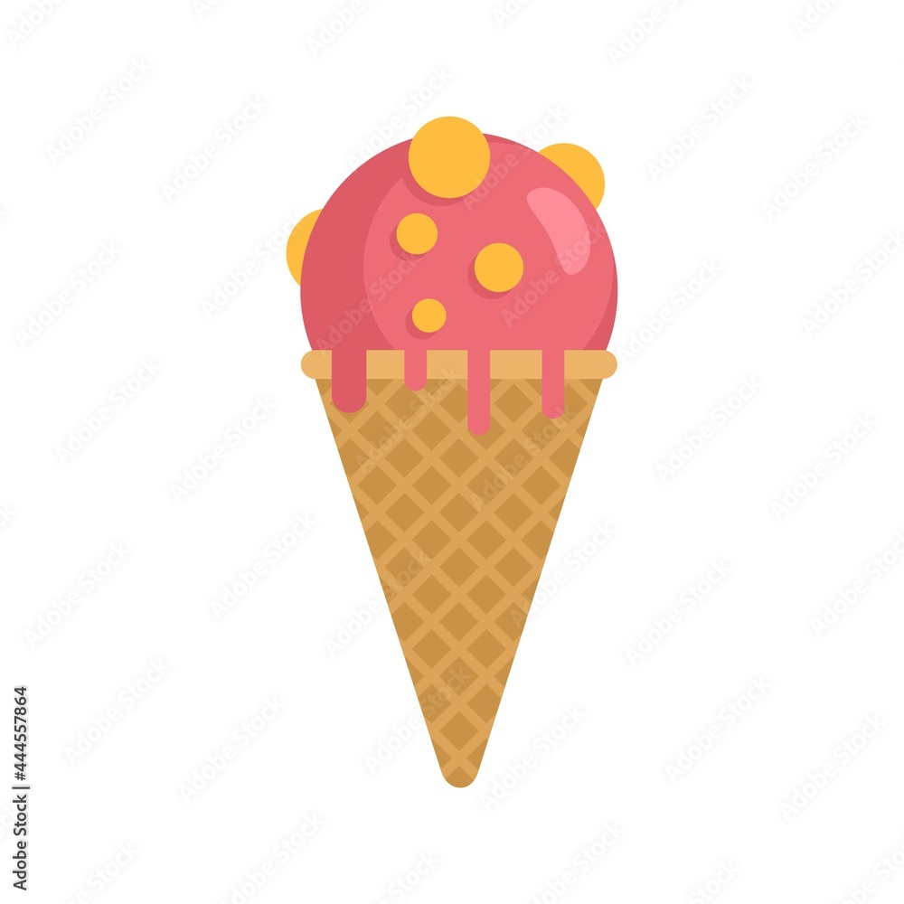Ice cream cone icon flat isolated vector Ice cream cone icon flat isolated vector