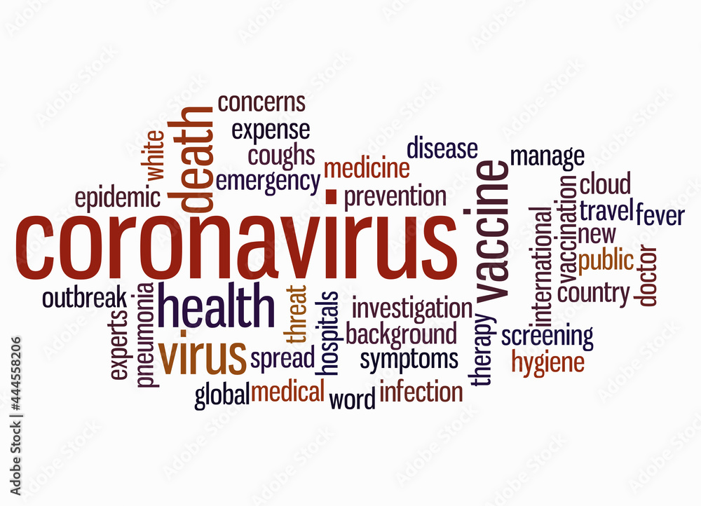 Word Cloud with CORONAVIRUS concept, isolated on a white background
Word Cloud with CORONAVIRUS concept, isolated on a white background