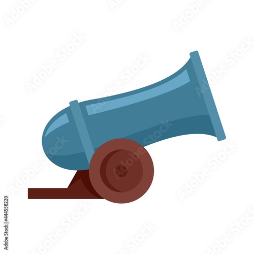 Circus cannon icon flat isolated vector
