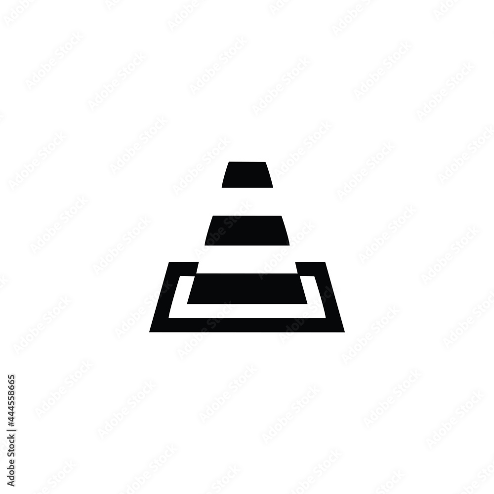Safety cone icon design illustration. Isolated on white background