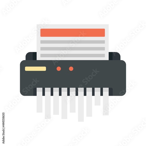 Paper shredder icon flat isolated vector