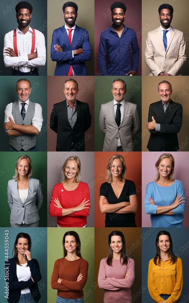 Group of beautiful people in front of a background Group of beautiful people in front of a background