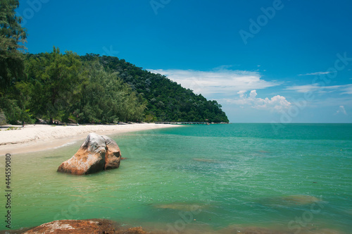 penang national park, beach and straits of Malacca malaysia