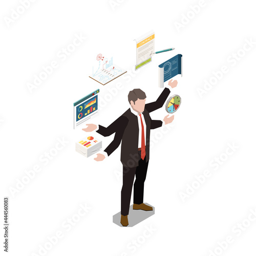 Leadership Isometric Concept