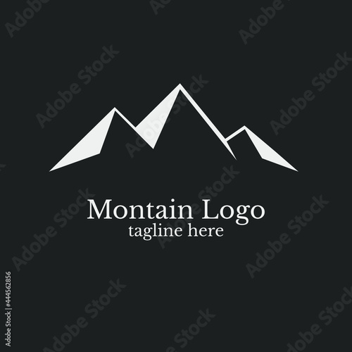 Montain logo design. Landscape   Outdoor design template. Vector illustration concept