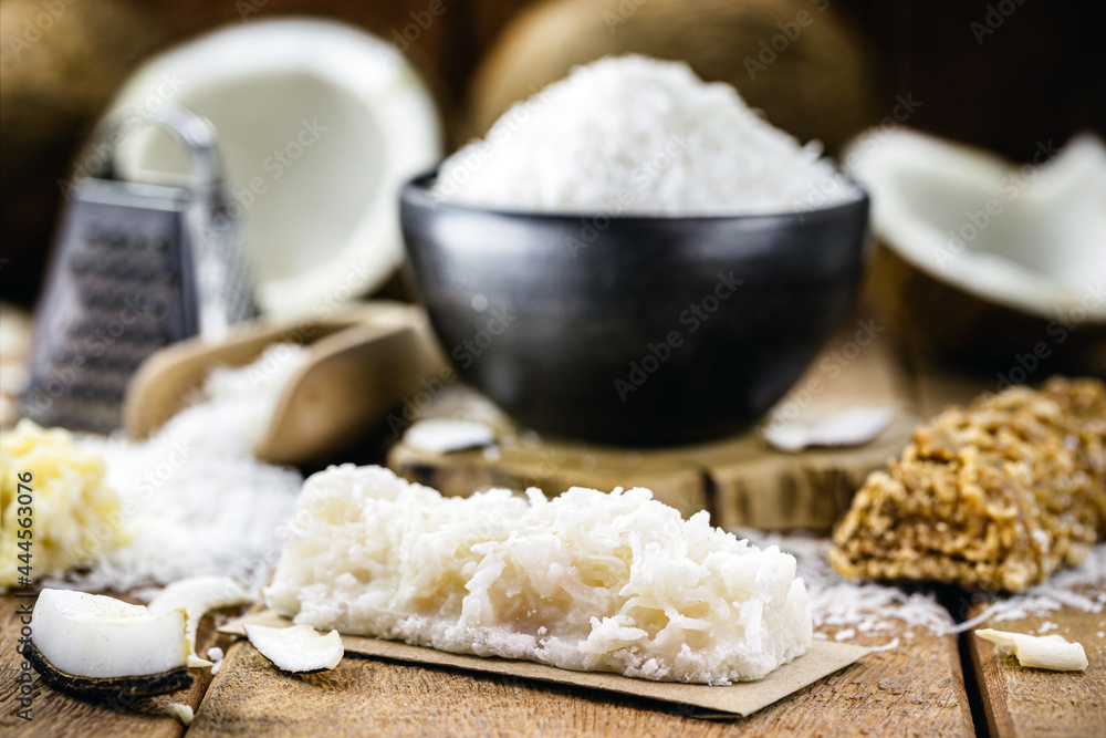 Grated coconut candy from Brazil, called Grated coconut candy from Brazil, called