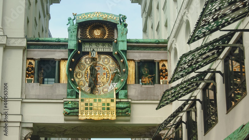 Ankeruhr, Anker clock, famous astronomical clock in Vienna ,Austria