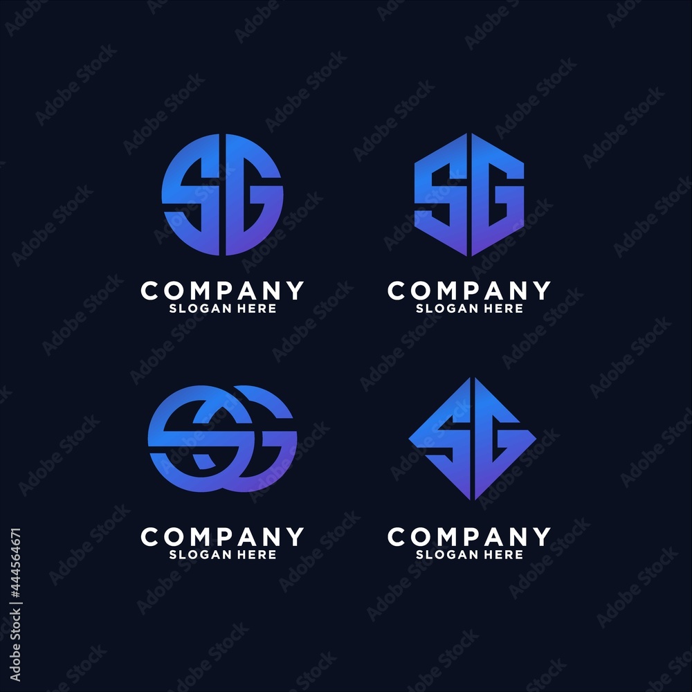 Collection of abstract letter s g logo designs Premium Vector Collection of abstract letter s g logo designs Premium Vector