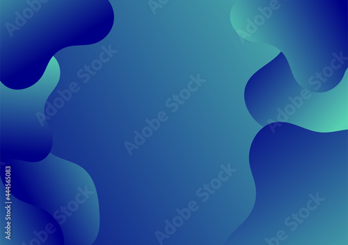 Abstract colorful blue green curve background
