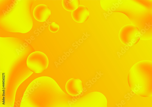 Abstract yellow orange background with fluid and wave element shapes. Orange abstract background. Yellow abstract background