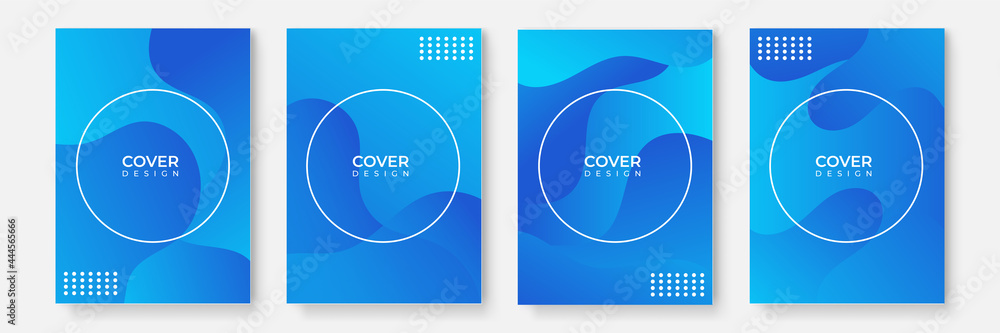 Fototapeta premium Modern blue abstract background with Memphis style and geometric shapes. Abstract design cards perfect for prints, flyers, banners, invitations, special offer and more.