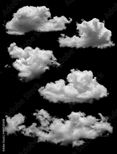 Cloud isolated in black background