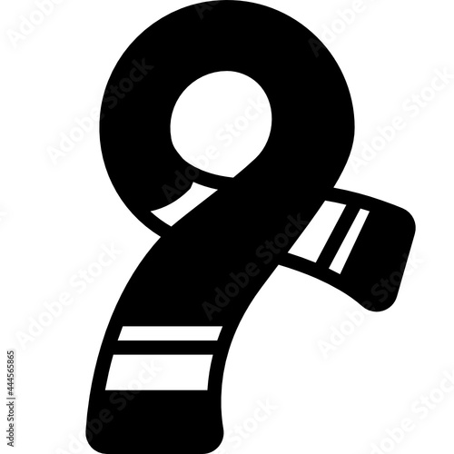 scarf solid line icon