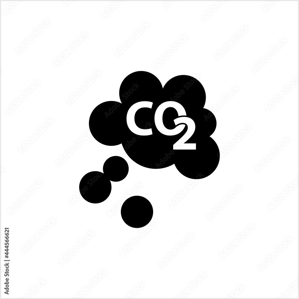 Naklejka premium Co2 Emissions Icon, Carbon Dioxide Emissions Icon