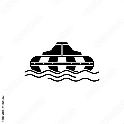 Bumper Boat Icon, Air Inflatable Rubber Leisure Boat