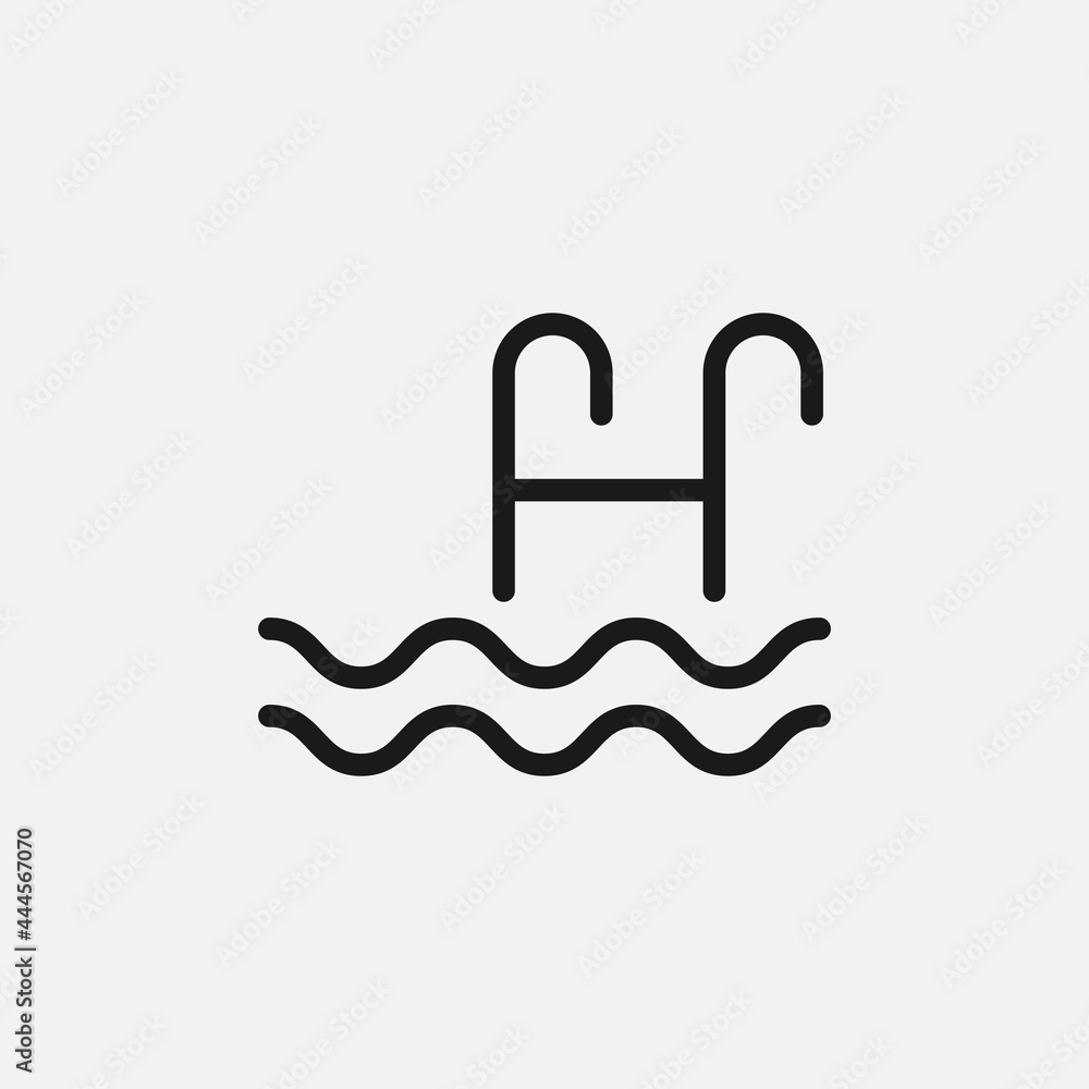 Pool icon isolated on background. Activity symbol modern, simple, vector, icon for website design, mobile app, ui. Vector Illustration Pool icon isolated on background. Activity symbol modern, simple, vector, icon for website design, mobile app, ui. Vector Illustration