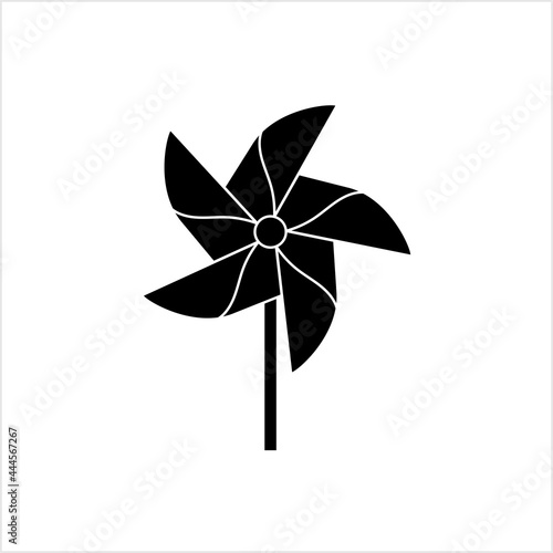 Windmill Toy Icon, Diagonal Folded Paper Toy