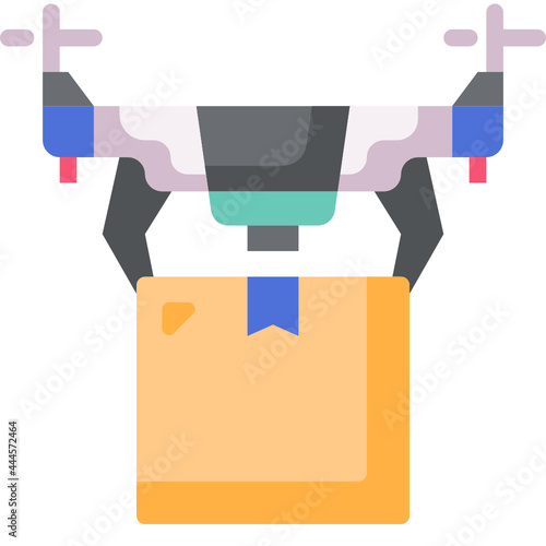 drone delivery flat icon