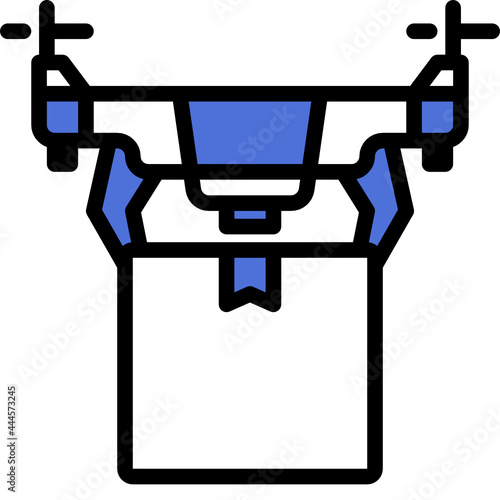 drone delivery one color icon