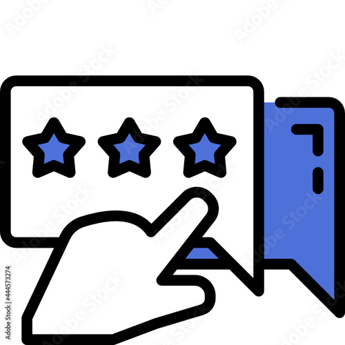 rating one color icon