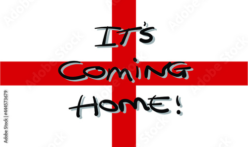 It's coming home on an England flag
