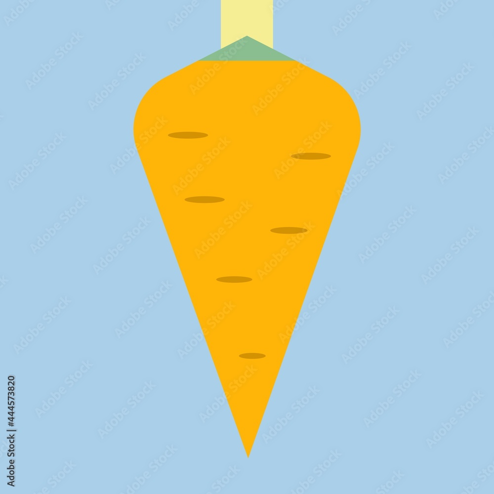 Carrot minimal logo. Vector illustration. Signboard for a grocery store. Healthy food theme. Picture for postcards or congratulations. Garden and vegetable garden, harvest. Carrot minimal logo. Vector illustration. Signboard for a grocery store. Healthy food theme. Picture for postcards or congratulations. Garden and vegetable garden, harvest.