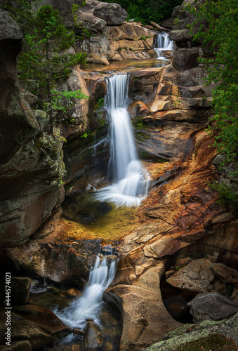 Gorgeous waterfalls in rocky gorge screw auger falls
