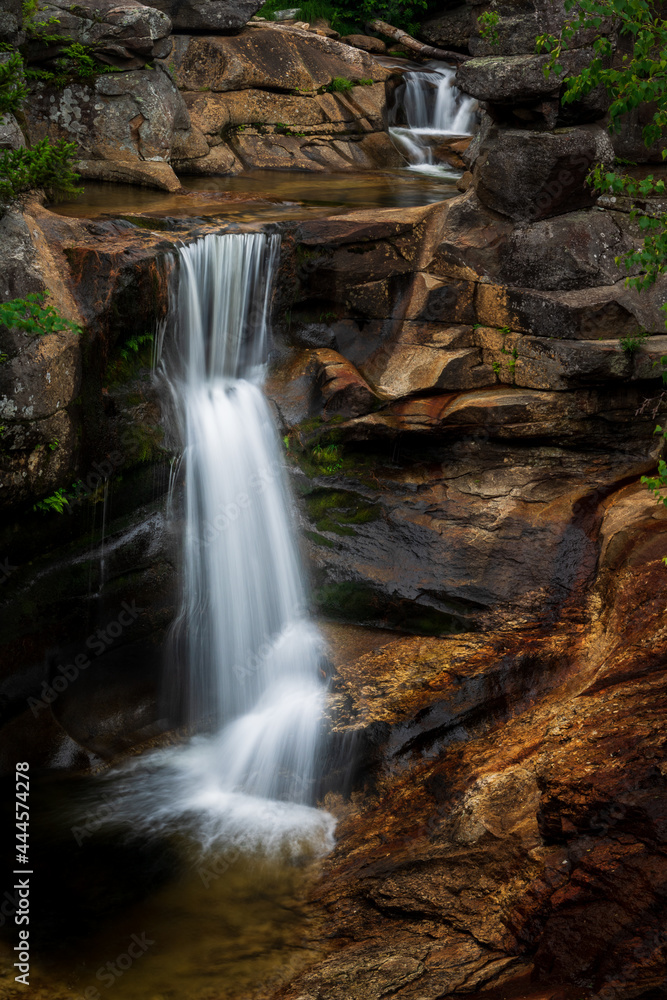 Obraz premium Gorgeous waterfalls in rocky gorge screw auger falls