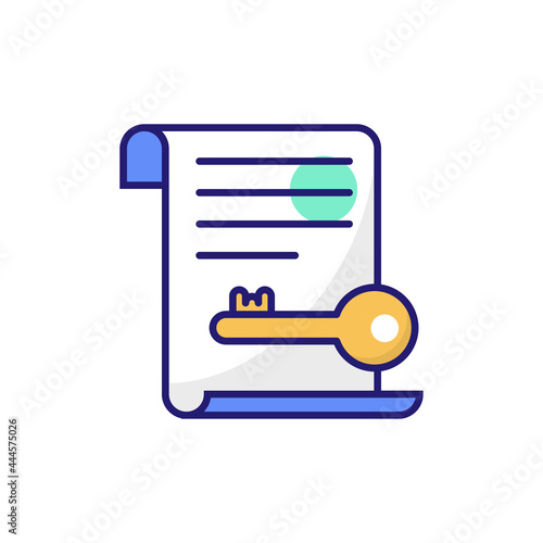 Key Words vector flat outline fill icon style illustration. EPS 10