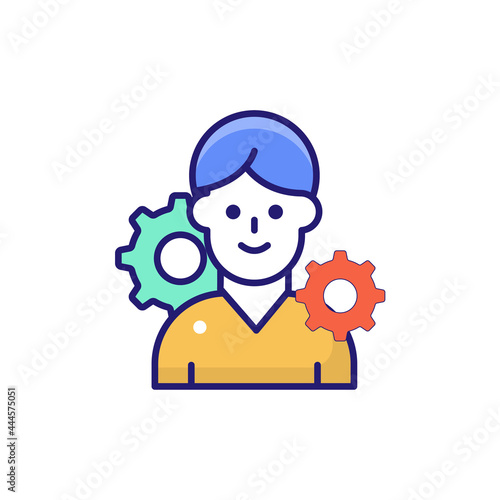 Customization vector flat outline fill icon style illustration. EPS 10