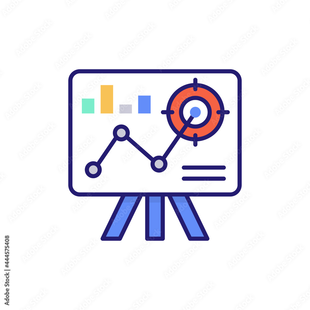 Marketing Strategy vector flat outline fill icon style illustration. EPS 10 Marketing Strategy vector flat outline fill icon style illustration. EPS 10