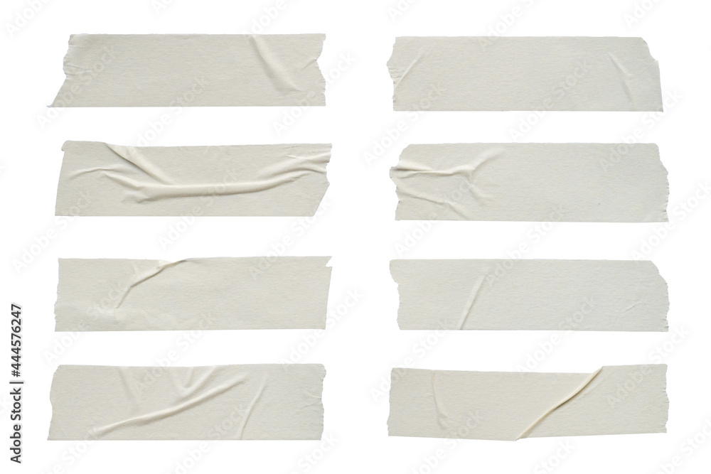 close up of adhesive tape wrinkle set on white background close up of adhesive tape wrinkle set on white background