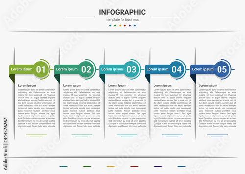 Steps timeline business process infographics element template design