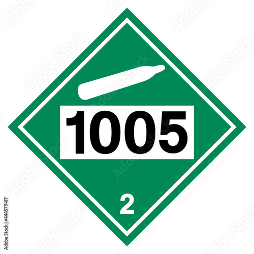 UN1005 Class 2 Ammonia Symbol Sign , Vector Illustration, Isolate On White Background Label .EPS10