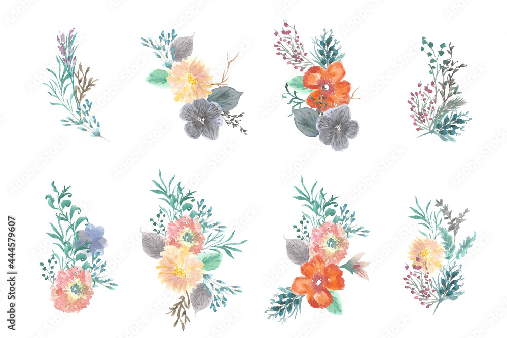 custom made wallpaper toronto digitalBeautiful summer floral bouquet watercolor collection