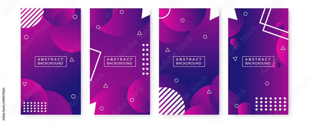 Minimal colorful pink purple geometric background. Dynamic fluid shapes composition. Minimal color abstract gradient banner template. Modern vector wave shape for brochure