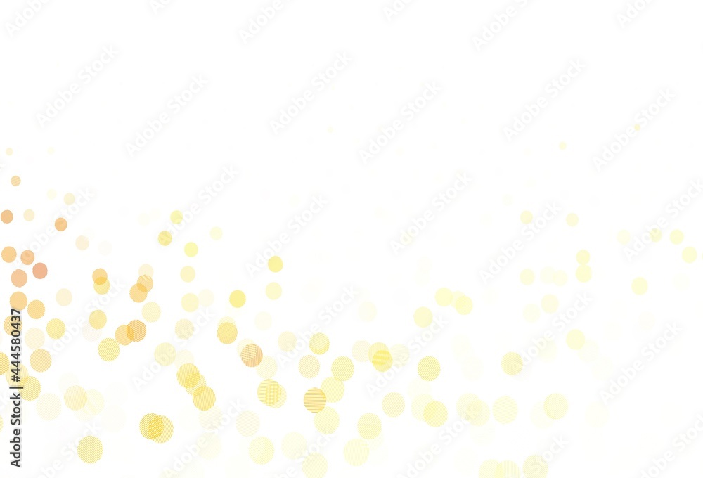 Light Orange vector background with bubbles.