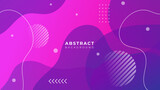 Modern pink and purple gradient color background with geometric shapes and objects. Abstract design template for brochures, flyers, banners, headers, book covers, notebooks background vector